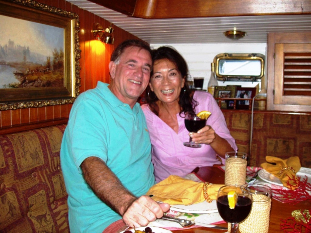 Susan and Pat aboard Zia Lucia